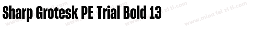 Sharp Grotesk PE Trial Bold 13字体转换